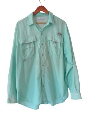 Columbia PFG Mens Bahama II Long Sleeve Shirt Large Fishing Vented Quick Dry